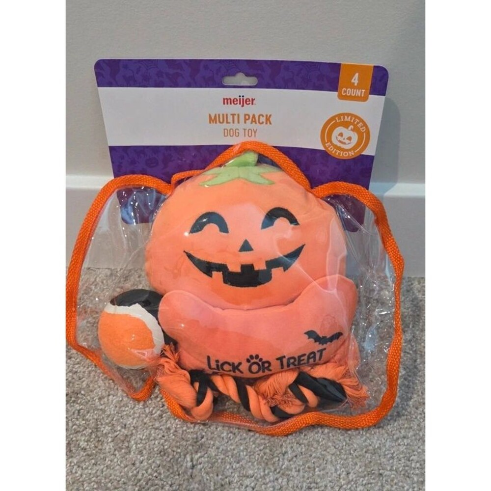 Halloween 4 pack dog toy multi pack